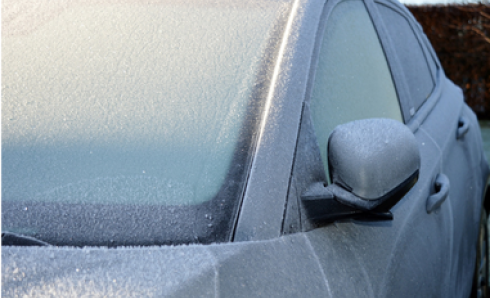 You shouldn’t leave your engine running in frosty weather